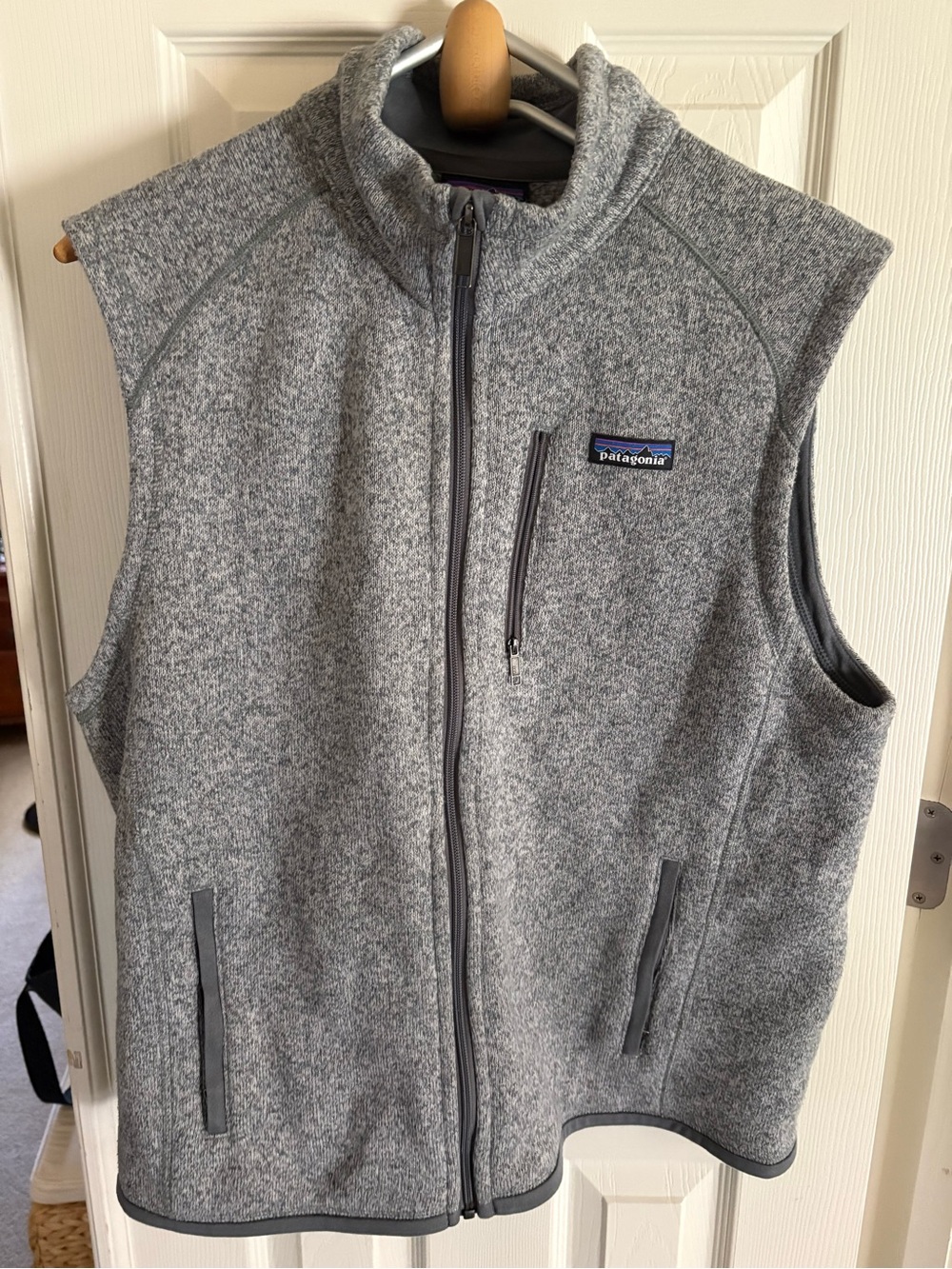 Patagonia Gray Women’s Fleece Vest with Zip Pockets